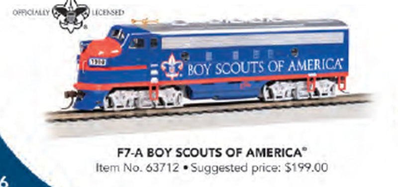 Bachmann HO 63712 F7A Diesel Locomotive, Boy Scouts of America