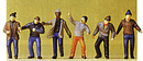 Preiser 68211 1/50-Scale Figures, Outdoor Workers (6)