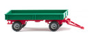 PREORDER Wiking HO 87905 1968-1982 Low-Side Agricultural Trailer, Green