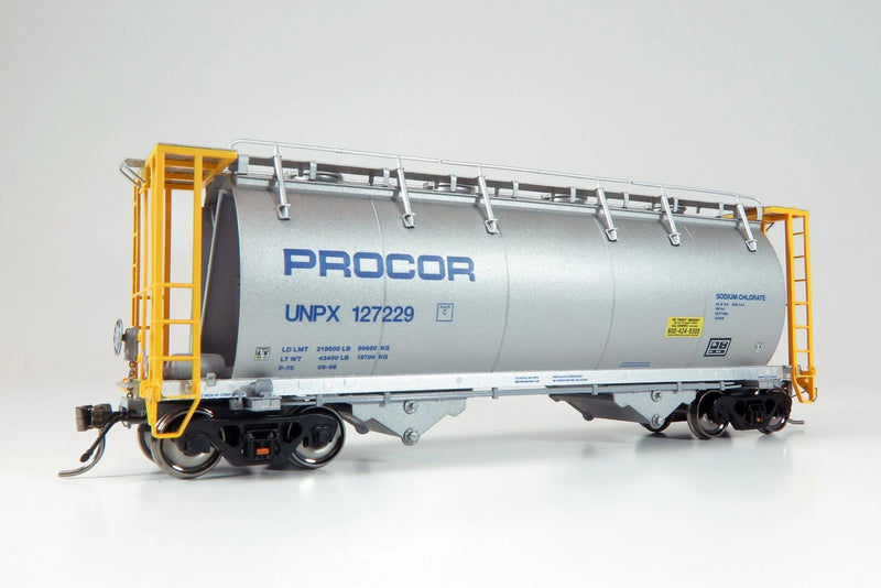 Rapido 172004 Procor 3,000 Cubic Foot Aluminum Covered Hopper w/Handrail 6-Pack - Ready t -- Procor Ltd. UNPX Set