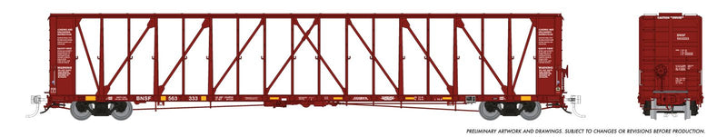 PREORDER Rapido HO 174009A NSC Centerbeam Flatcar, Burlington Northern Santa Fe