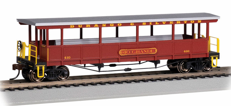 Bachmann HO 17431 Open-Sided Excursion Car, Durango and Silverton