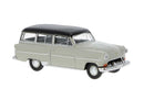 Brekina HO 20247 1953-1954 Opel Olympia Caravan Station Wagon, Assembled, Gray, Black