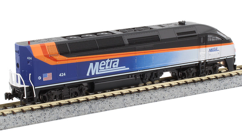 PREORDER Kato N 1068701S MP36PH Chicago Metra Gallery Bi-Level Commuter Train Set, Chicago Metra (4-Pack) (DCC & Sound-Equipped)