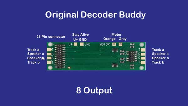 Nix Trains HO NTZ4 Decoder Buddy V1 Locomotive Motherboard with 21-Pin Socket, 1.0K-Ohm Resistor