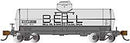 Bachmann N 17867 40' Single Dome Tank Car, Bell Oil