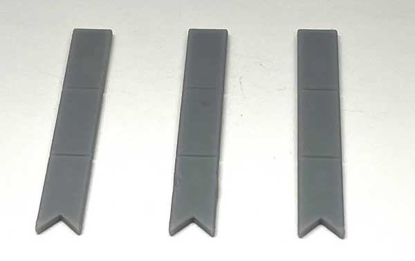 PREORDER Phoenix Precision Models S PPM-32506 Flat Capstones for 135 Degree Corner Walls, 3D Printed Kit, Unpainted, (3) | 12.71
