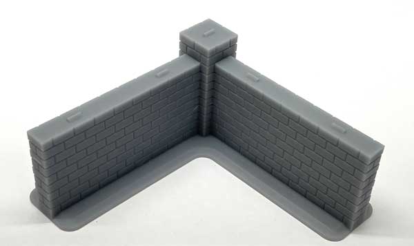 PREORDER Phoenix Precision Models S PPM-32502 90 Degree Wall Corner, 3D Printed Kit, Scale 11' Long, 7' Tall, Unpainted | 32.94