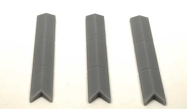 PREORDER Phoenix Precision Models S PPM-32507 Angled Capstones for 135 Degree Corner Walls, 3D Printed Kit, Unpainted, (3) | 12.71