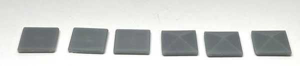 PREORDER Phoenix Precision Models S PPM-32508 Flat and Angled Squares for Wall Column Tops, 3D Printed Kit, Unpainted, 7 of Each Style | 15.09