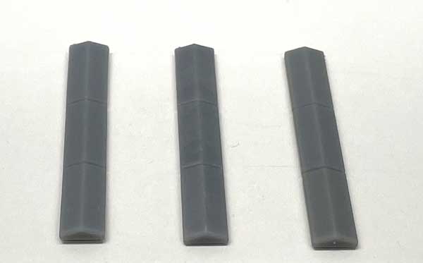 PREORDER Phoenix Precision Models S PPM-32525 Angled Capstones for Straight Walls, 3D Printed Kit, Unpainted, (10) | 24.23
