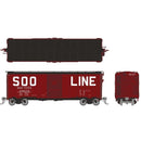 PREORDER Rapido HO 180002A 1937 AAR 40' Boxcar with Square Corner, Soo Line | 52.2