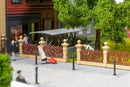 Faller HO 180425 Villa Fence Kit, Brown 76-1/4" Total | 13.33