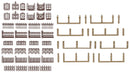 Faller HO 180425 Villa Fence Kit, Brown 76-1/4" Total | 13.33
