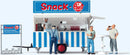 Preiser HO 10749 Snack Concession Trailer with Figures, 5 Figures