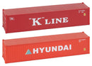 PREORDER Faller HO 182055 40' Container Hyundai & K-Line (2-Pack) | 28.33