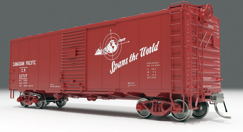 PREORDER Rapido 180099 HO 1937 AAR 40' Boxcar w/Square Corner 6-Pack - Ready to Run -- Undecorated