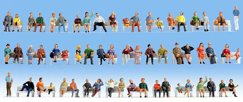 Noch HO 18402 Mega Economy Sitting People Set (60)