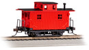 Bachmann Trains HO 18449 Wood 4-Wheel Bobber Caboose, Silver Series, Unlettered (Red)