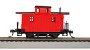 Bachmann Trains HO 18449 Wood 4-Wheel Bobber Caboose, Silver Series, Unlettered (Red)