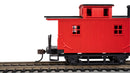 Bachmann Trains HO 18449 Wood 4-Wheel Bobber Caboose, Silver Series, Unlettered (Red)