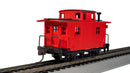 Bachmann Trains HO 18449 Wood 4-Wheel Bobber Caboose, Silver Series, Unlettered (Red)