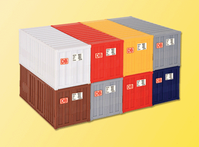 Kibri HO 10924 Intermodal Equipment, 20' Container Set