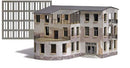 Busch HO 1945 Abandoned Sanatorium, Laser-Cut Kit, 8-1/4 x 8-1/4 x 5-3/8" 21 x 21 x 13.7cm