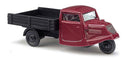 Busch HO 89103 1935 Tempo Dreirad Pickup Truck, Economy, Assembled, Red, Black