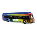 Iconic Replicas HO 870609 New Flyer Xcelsior XN40 Bus, Assembled, Dash (Pride Scheme, Rainbow Colors)