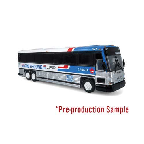 Iconic Replicas 870481 MCI D4000 Coach - Assembled -- Greyhound Canda