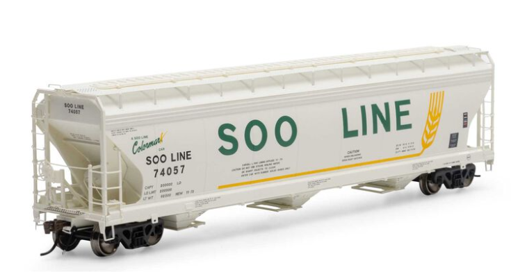 Athearn Genesis ATHG15437 HO ACF 4600 3-Bay Center Flow Hopper, SOO