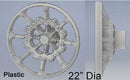 Cal-Scale HO 736 Locomotive Brake Wheel 8-Spoke Cast, 22" Scale Diameter Plastic (2)