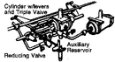 Cal-Scale HO BC-220 Brake Cylinders (Brass Casting), Westinghouse "PC" High-Speed System (3 Pieces)