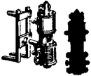 Cal-Scale HO AP-256 Steam Loco Air Compressor (Brass Casting), Single Phase, 9-1/2" with Mounting Bracket