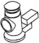 Cal-Scale HO 463 Pennsylvania-Style Caboose Marker Lights, Brass Castings (2)