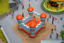 PREORDER Faller HO 190094 Ruhrpott Fair Action Set (Non-Motorized), Includes Carousel, Sausage Stand, 2 Game Stalls, Bounce House & Latrine Trai
