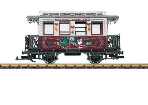 LGB G 36023 Wooden 2-Axle Passenger Car, 2023 Christmas Car