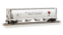 Bachmann Trains HO 19111 Canadian Cylindrical 4-Bay Grain Hopper, Silver Series, Great Northern (gray, black, red, Large Grain Loading Lettering)
