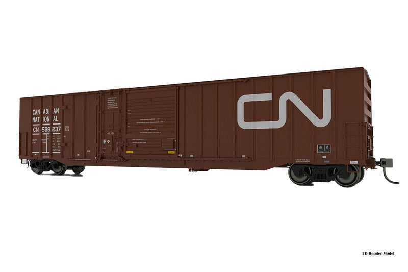 PREORDER Rapido 193099 HO Trenton Works 6348 Boxcar - Ready to Run -- Painted, Unlettered (Boxcar Red)