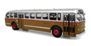 Iconic Replicas HO 870369 1940s-1950s ACF Brill CD-44 Transit Bus, Assembled, Montreal STM (silver, gold, red)