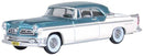 Oxford Diecast HO 87CNY55004 1955 Chrysler New Yorker Deluxe St. Regis, Assembled, Platinum, Jade Green