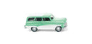 Wiking HO 85006 1956 Opel Caravan Station Wagon, Assembled, Mint Green, White