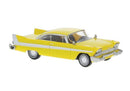 Brekina HO 19681 1958 Plymouth Fury, Assembled, Yellow, White