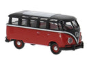 PREORDER Brekina HO 31852 1960-1963 Volkswagen Samba T1b Passenger Van, Red