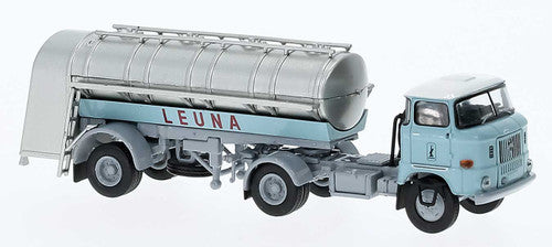 Brekina HO 71209 1965 IFA W 50 Tractor with Tank Trailer, Leuna