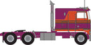 Trainworx N 41053 1970s Kenworth K100 Salem Tractor with VIT Flat-Top Sleeper Cab, Assembled, Burgundy, Orange