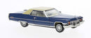 Brekina HO 18127 1972 Cadillac Coupe de Ville, Assembled, Blue, Beige
