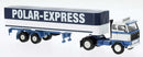 PREORDER Brekina HO 85671 1972 Volvo F89 Tractor with Low-Side Trailer & Tarp Cover, Polar-Express | 40.79