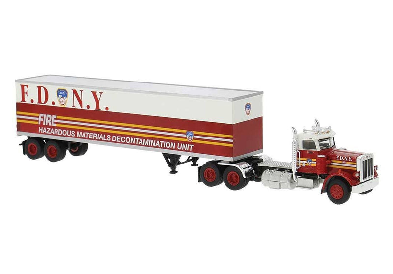 PREORDER Brekina HO 85722 1973 Peterbilt 359 Day-Cab Tractor, New York Fire Department FDNY